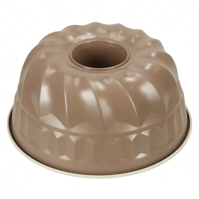 Okrągła forma do ciasta z rękawem do pieczenia muffinów 22 cm brązowa