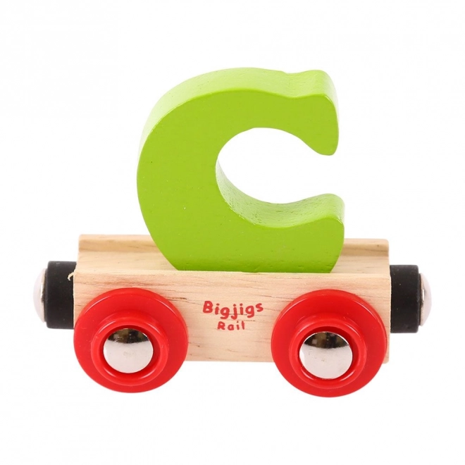 Bigjigs Rail Wagon literka drewnianej kolejki - Litera C