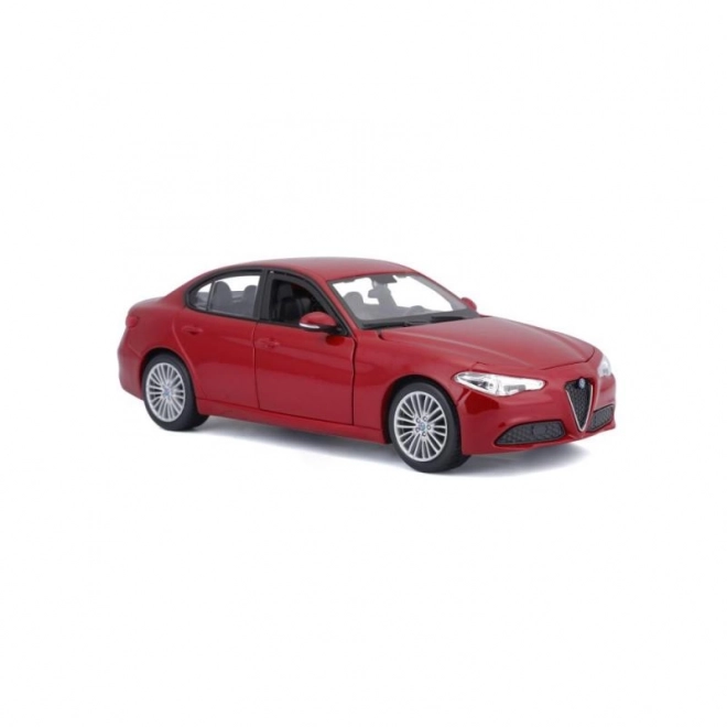 Bburago 1:24 Alfa Romeo Giulia (2016) Metallic czerwony 18-21080