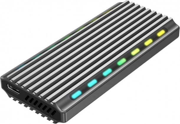Obudowa USB 3.1 dla dysku M.2 NVMe z podświetleniem LED
