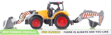 Plastowy traktor budowlany z ładowarką i koparką