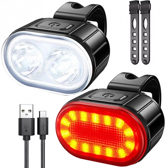 Ładowalne światła rowerowe LED z USB