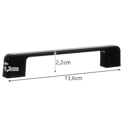 Uchwyt meblowy czarny - 10 szt. Ruhhy 24190