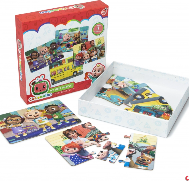 Dziecięce puzzle CoComelon – 4 obrazki po 6 elementów