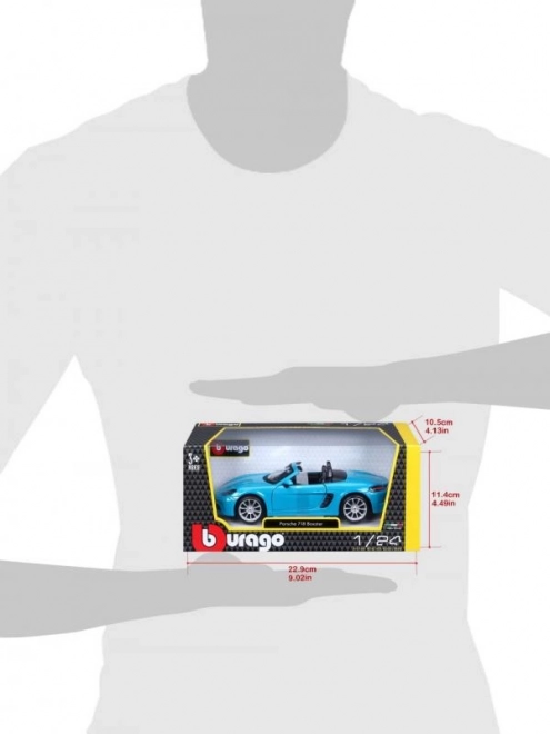 Bburago 1:24 Porsche 718 Boxster Niebieski