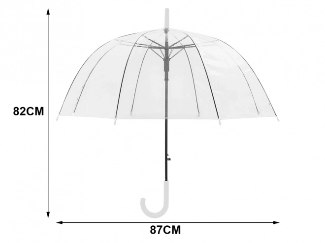Przezroczysty ślubny parasol