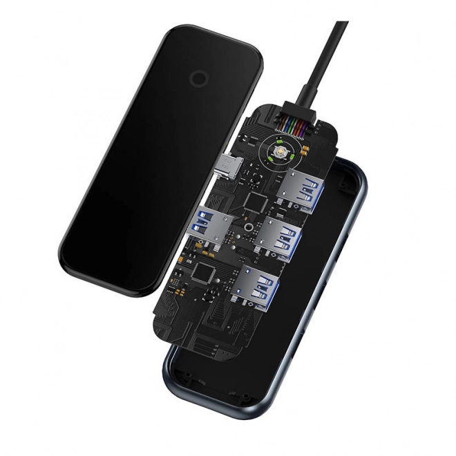 Baseus Hub USB-C na 4x USB 3.0 ciemnoszary