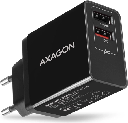 ACU-QS24 Szybka dwuportowa ładowarka USB 24W