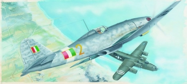 Model Fiat G.55 18,9x23,4cm w pudełku 31x13,5x3,5cm