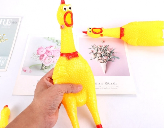 Zabawka piszcząca dla psów - kurczak, 16 cm
