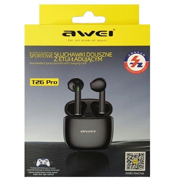 Bezprzewodowe słuchawki Bluetooth 5.3 Awei T26 Pro