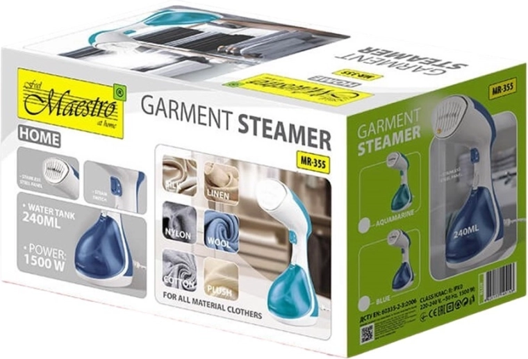 Moc 1500 W i para 20 g/min dla szybkich rezultatów