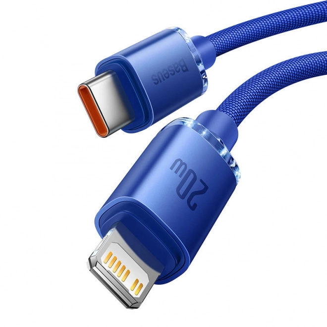Baseus Crystal Shine kabel USB-C na Lightning 20W PD 2m niebieski