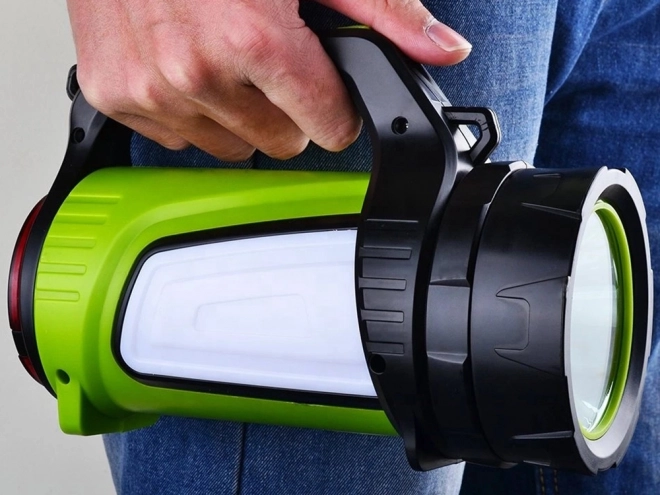 Ładowalny reflektor LED z latarką i powerbankiem