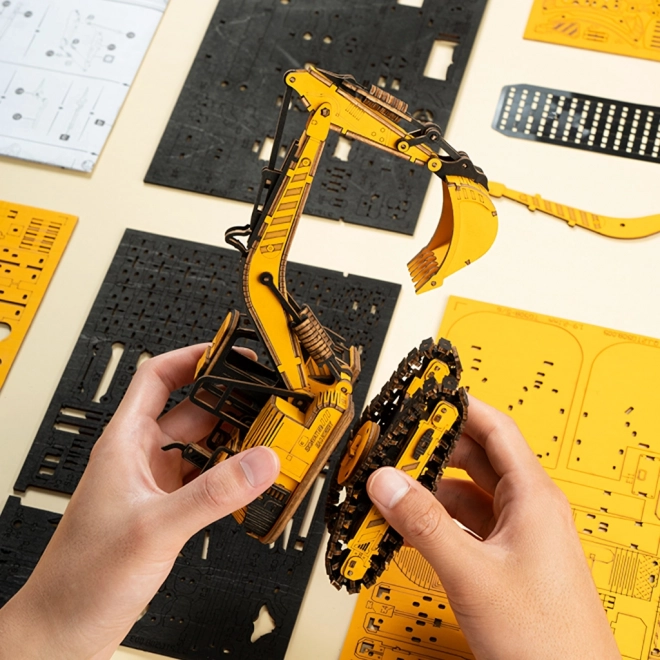 RoboTime drewniane 3D puzzle - Koparka