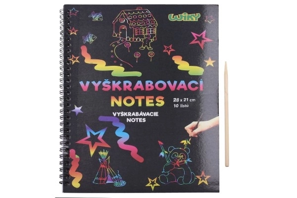 Skrobakowy notes tęczowy 10 arkuszy