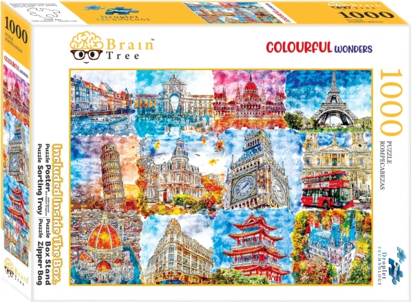Puzzle Brain Tree Zabytki w kolorach 1000 elementów