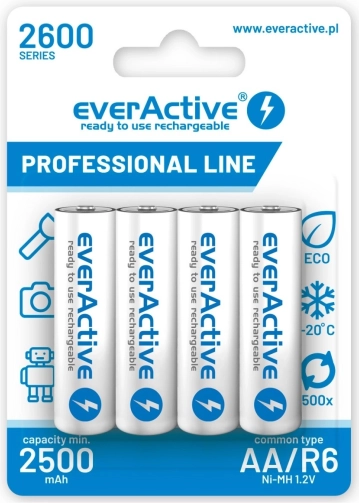 Akumulatory AA R6 2600 mAh – zestaw 4 szt.