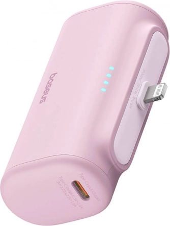 Baseus kompaktowy powerbank 5000 mAh 20 W różowy