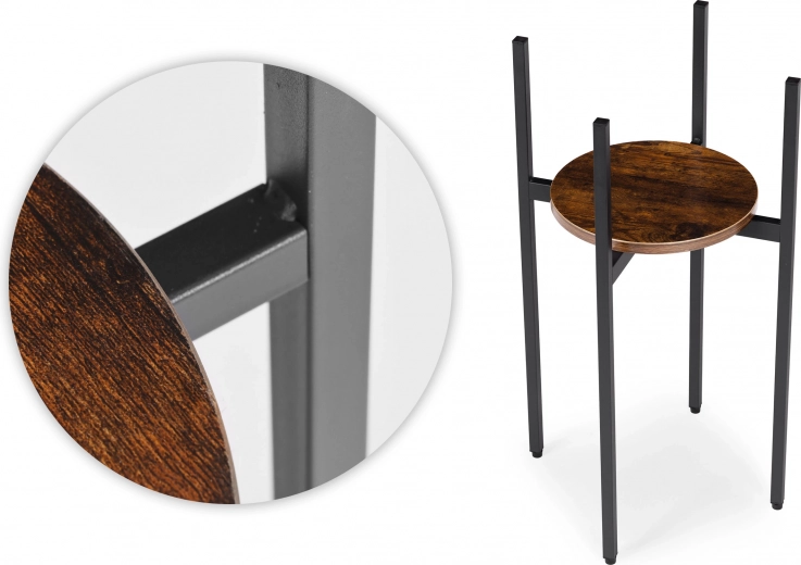 Stabilna metalowa konstrukcja o industrialnym wyglądzie