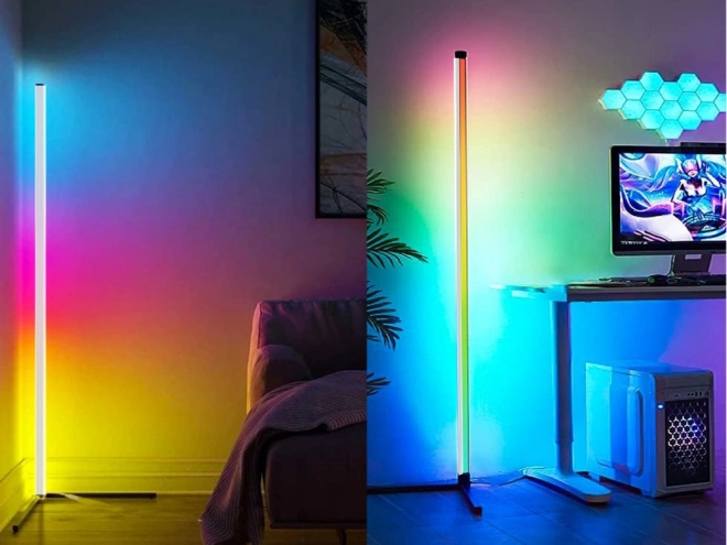 Narożna lampa RGB LED z pilotem i aplikacją