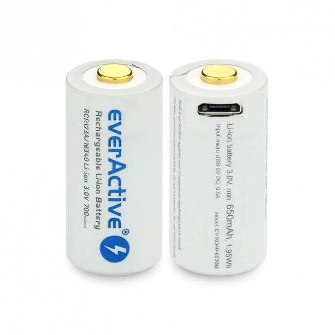Akumulator ładowalny EverActive 16340 700 mAh z micro USB