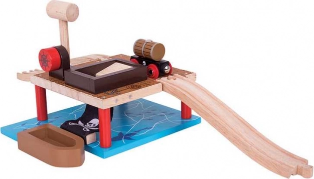 Bigjigs Rail stacja załadunkowa na beczki