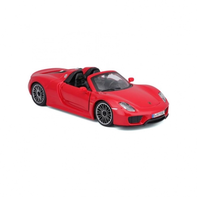 Metalowy samochodzik Porsche 918 Spyder czerwony