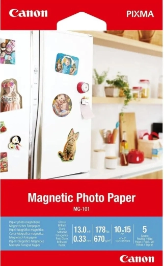 Magnetyczny papier fotograficzny CANON MG-101 10×15, 5 arkuszy