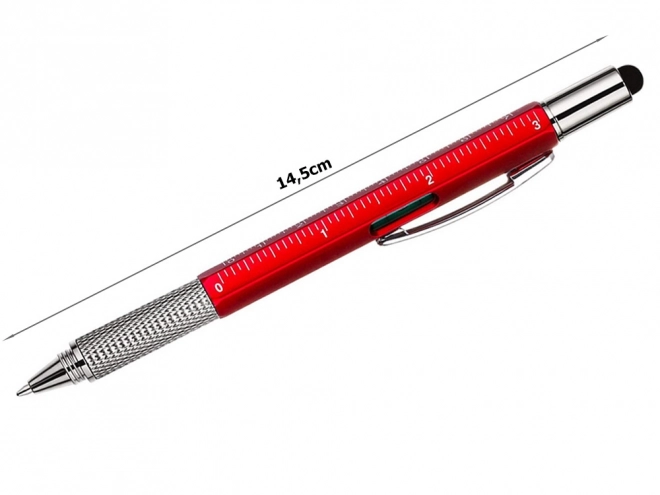 Wielofunkcyjne pióro multitool 6w1 z poziomicą