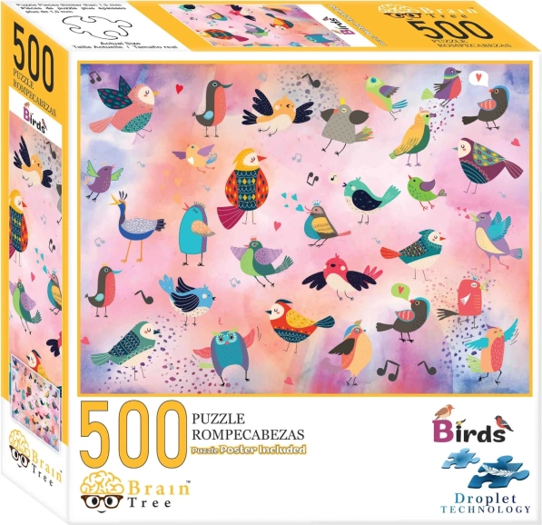 Puzzle Brain Tree Baśniowe Ptaki 500 elementów