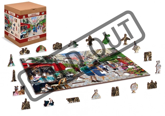 Drewniane puzzle Paryskie Bistro 2w1