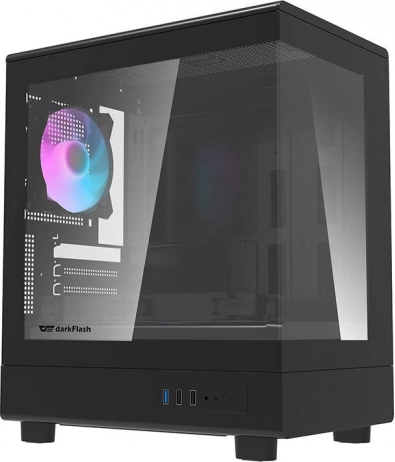 Obudowa komputerowa darkFlash z 3 wentylatorami aRGB (czarna)