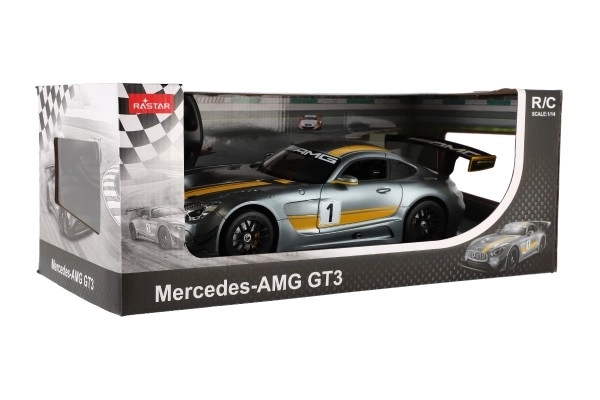 Auto RC Mercedes AMG GT3 plastikowy 35cm 2,4GHz na zdalne sterowanie na baterie w pudełku 44x18x23cm
