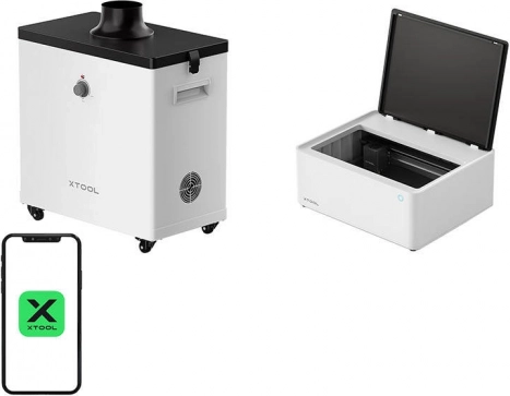 Laserowa grawerka i ploter tnący 2 w 1 xTool M1 10W – zestaw podstawowy z oczyszczaczem dymu