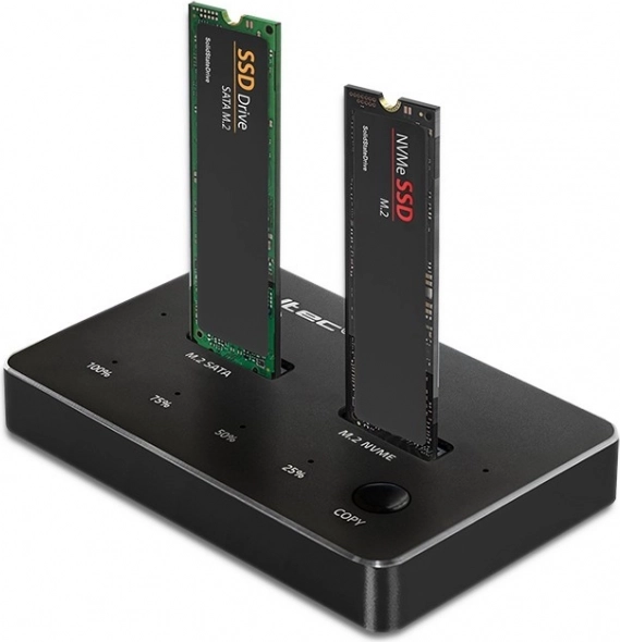 Stacja dokująca do SSD M.2 | NVMe | SATA | USB-C | Dual 2 x 2TB