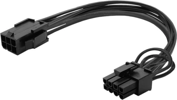 Kabel zasilający 6‑pin na 8‑pin (6+2) PCI‑Express 15 cm
