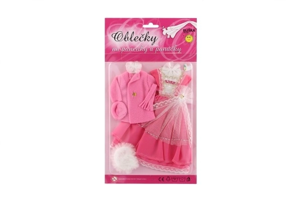 Ubranka z akcesoriami dla lalek 2 sztuki
