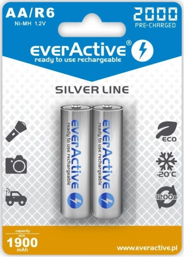 akumulatory ładowalne AA R6 2000 mAh Ready To Use, 2 szt.