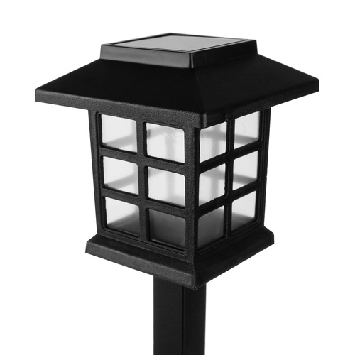 Solarne ogrodowe lampy LED – zestaw 6x domek