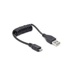 Kabel USB AM-Micro Spiralny 20-60cm