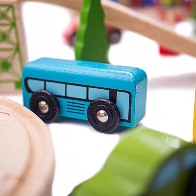 Bigjigs Rail Drewniana kolejka górska droga 112 części