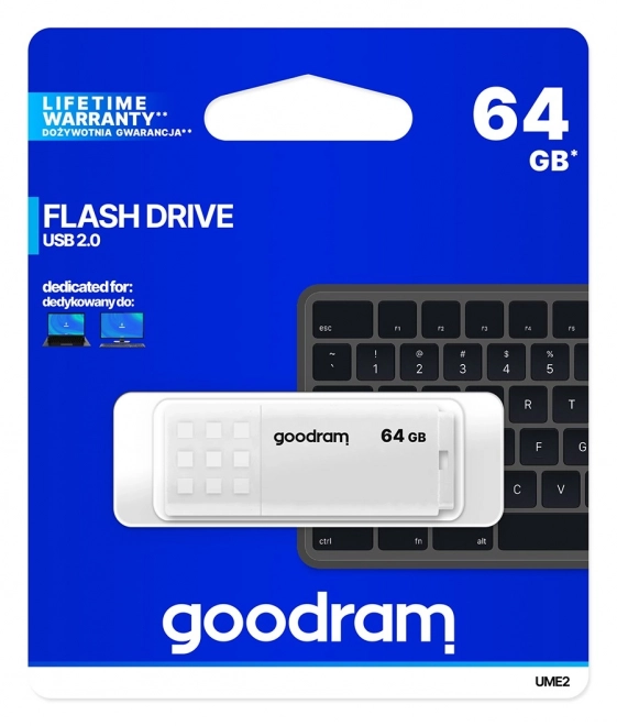 UME2 64GB USB 2.0 Biały dysk Flash