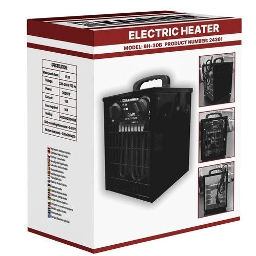 Elektryczny grzejnik z wentylatorem Kaminer 24361
