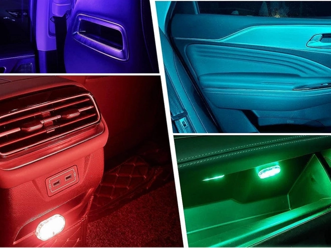LED RGB oświetlenie wnętrza samochodu - bezprzewodowy dodatek