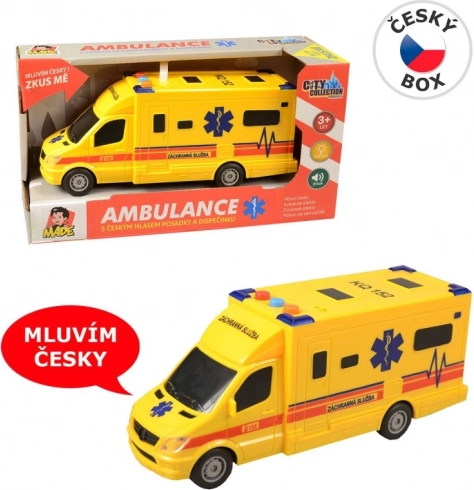 Karetka na napęd cierny z światłem i dźwiękiem, 19 cm