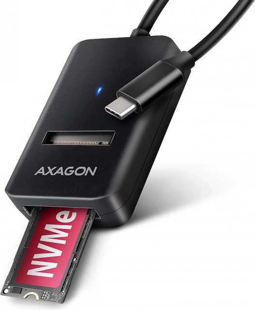 AXAGON adapter USB 3.2 Gen 2 do M.2 NVMe/SATA SSD z kablem USB‑C 10 cm