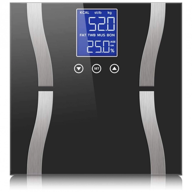 Analityczna 180kg szklana waga łazienkowa z ekranem LCD