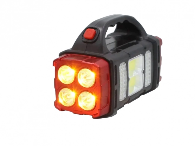 Przenośna lampa LED solarna z COB, reflektorem i powerbankiem