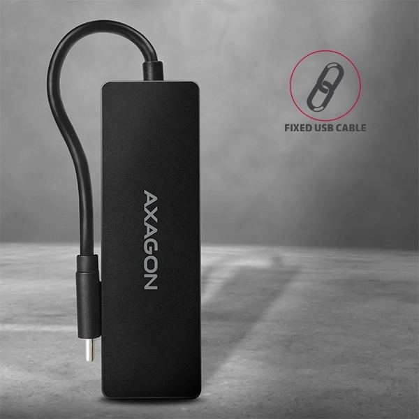 Axagon Slim USB Hub 4-portowy USB 3.2 Gen 1 z 14cm kablem Typ-C